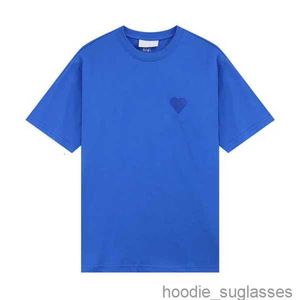 Amishirt Designer Heren Dames Frankrijk Luxe t-shirt Mode Een hartpatroon Casual T-shirts Tees Herenkleding Korte mouw Amisweater Amiclothing BOTHK