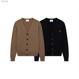 Amisweater Francia Diseñador de moda Suéteres para hombre De Coeur Macaron Love Jacquard Cardigan para hombres y QT7D