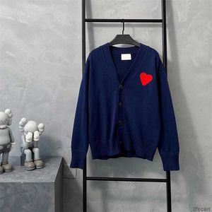 Amisweater Paris Cardigan Sweater heren dames trui AM I Frankrijk Designer Borduurhart Liefde Coeur Sweat Knit Jumper Hoodies Amiparis AMIs B769