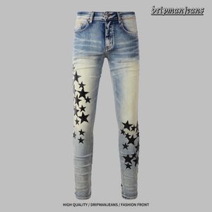 AMLRl JEANS top vakmanschap heren jeans AMR ontwerpers broek gescheurde jeans heren gebroken gaten skinny jeans mode jeans slanke broek boor jeans pantalones druppel jeans