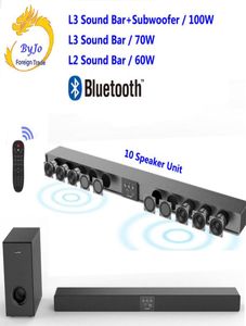 Amoi L3L2 Bluetooth sound bar Wandophanging puur hout tv-luidspreker Subwoofer 3D surround sound home theater 10 hoorn Integrate5812333