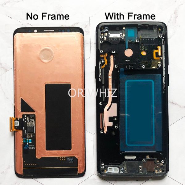 Reemplazo AMOLED para SAMSUNG Galaxy S9 S9 + Pantalla LCD Digitalizador de pantalla táctil con marco G960 G965 s9 plus lcd