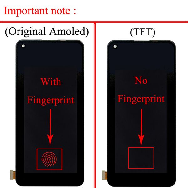 AMOLED / TFT 6,43 pouces pour OPPO REALME GT 5G GT NEO MASTER NEO FLASH NEO2T LCD Affichage Assemblage de numériseur à écran tactile