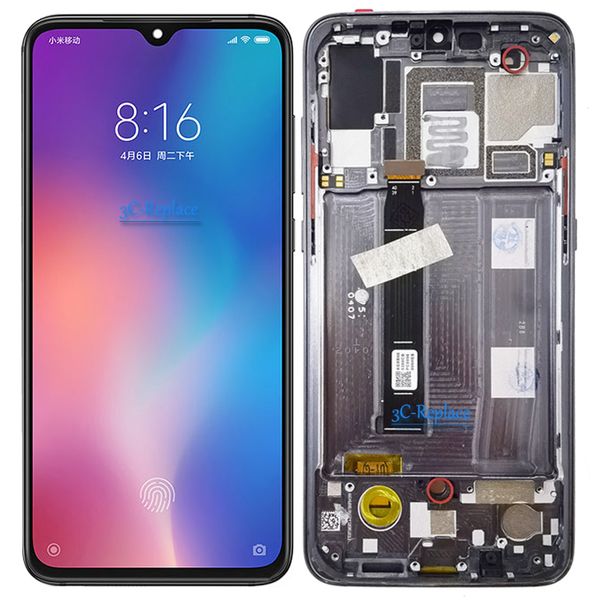 AMOLED / TFT Black 6.4 pulgadas para Xiaomi Mi 9 MI9 Pro 4G 5G Pantalla LCD completa Conjunto / marco Digitizador de pantalla táctil