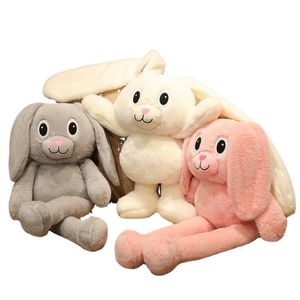 plushDoll jouets oreille lapin poupée rétractable ins mignon peluche rabbitDolls jouet vente directe d'usine