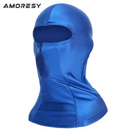 Tête de la série Balaclava amorénée portant un masque de visage en plein écran de glace en spandex pour le cyclisme extérieur 240425