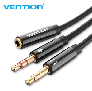 amp Vention 35 hembra 2 macho Jack 35 mm micrófono Y auriculares a PC Cable auxiliar5488867