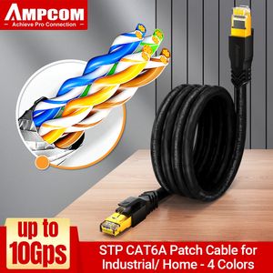 AMPCOM CAT6A Cable Ethernet 10Gbps RJ45 Cable de red LAN, Patch de juegos UTP de alta velocidad Cable de cadena 24awg para computadora, PS5, Xbox