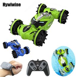 Amphibie RC Car Scund Off Road Climbing 1 16 Water Land 4wd Remote Control Racing All Terrain Terproof Toy for Kids 240327