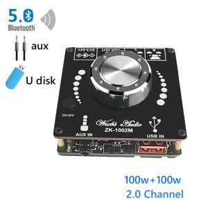 Amplificador 100W+100W Bluetooth 5.0 Board de amplificador Audio Digital Power Clase D 20W ~ 200W Hifi Stereo 2.0 Música de canal Música USB AMP de sonido USB AMP