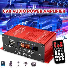 Amplificateur 12V 200W 2CH MINI Digital Bluetooth HiFi Audio Power Amplificateur Car Amplificador Amplificateurs stéréo Amplificateurs FM Radio USB avec télécommande