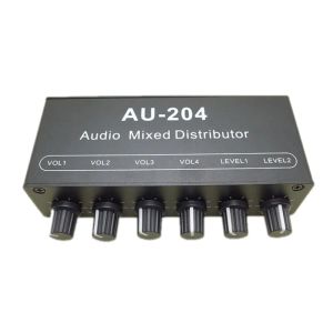 Versterker 12V STEREO AUDIO MIXER DISTRIBUTOR Signaal Selectie Switcher 2 Input 4 Uitgang 3,5 mm Dienst Bestuurt koptelefoonversterker