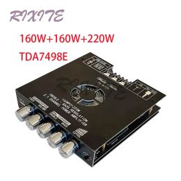 Amplificateur 160WX2 + 220W Bluetooth 5.0 TDA7498E 2.1Channel HIFI Digital Power Amplificateur Module High and Low Tone Subwoofer Amp Board HT21 AUX
