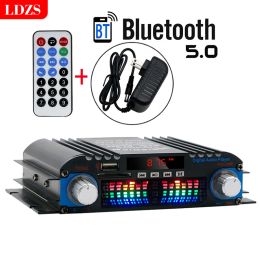 Amplificateur 1800W Power Power HiFi Sound Amplificateur numérique Amplificateur audio à 4 canaux Bluetooth Karaoke Player FM Radio Support Remote