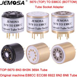 Versterker 1 PC 396A 6N3 5670 Tube (boven) naar ECC88 E88CC 6922 6DJ8 buis (onder) DIY Audio -versterker Vacuümbuis Convert Socket Adapter