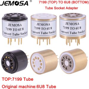 Amplificateur 1PC 7199 Tube en 6U8 6U8A ECF82 ECF802 6F2 6GH8 Adaptateur de douille de tube de tube vintal 6GH8
