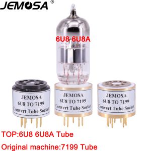 Amplificateur 1PC 9pin Pobite de tube 6U8A 6U8 à 7199 Tube (en bas) DIO Adaptateur de socket de converti
