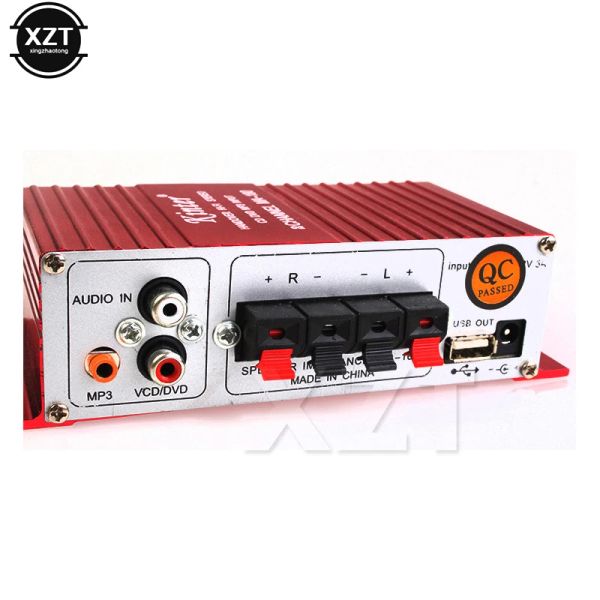 Amplificateur 1pc de haute qualité Red MA180 Mini USB pour le bateau audio Auto Power Amplificateur 2CH STÉRÉO HIFI AMP 12V