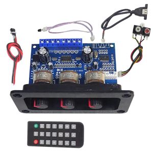 Amplificateur 2.1 Carte d'amplificateur Bluetooth canal avec DC Femme + Câble AUX + Câble USB + télécommande 2x25W + Amplificateur de subwoofer 50W