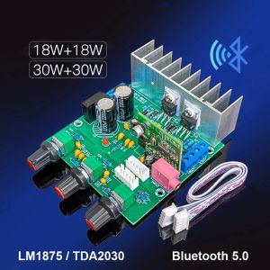 Amplificateur 2 * 30W Bluetooth Compatible LM1875 TDA2030A AUDIO POWER AMPLIFICER BOARD STÉRÉO 2.0 CLASS AB Home Theatre HIFI 1550W AMP AUX
