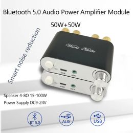 Amplificateur 2 * 50W Bluetooth 5.0 TPA3116D2 Stéréo Power Power Audio Amplifier Board TPA3116 Wireless Amplificador Home Theatre mini ampli