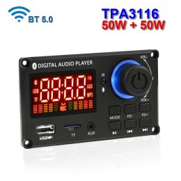 Amplificateur 2 * 50W TPA3116 BLUETOOTH Audio Digital Power Amplifier Board TPA3116D2 Car Diy USB AUX FM MP3 lecteur de décodeur de lecteur