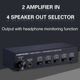 Versterker 2 in 4 OUT POWER -versterker Sound Switcher Switcher Switch Distributor -hoofdtelefoon Uitgang Lossless