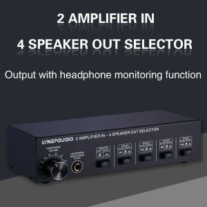 Amplificateur 2 en 4 en outre amplificateur Amplificateur Sound Switier Interdiction de haut-parleur Distributeur de casque Sortie sans perte