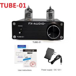 Amplifier 2020 FXAUDIO TUBE01(6J1) TUBE03(6K4) HiFi 2.0 Portable Tuning Tube Pre Amplifier DAC Digital Audio Decoder DC12V/1A Adapter