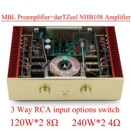 Amplificateur 240W * 2 1: 1 copie dartzeel 108 amplificateur de puissance de ligne MBL Préamplificateur OPA604 Amplificateur audio HIFI combiné HIFI HIFI