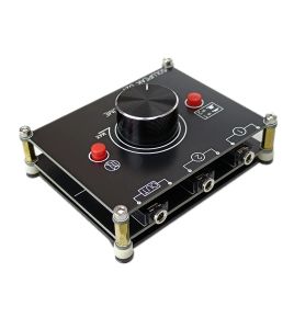 Amplificateur 2WAY STEREO Audio Source Switch 3.5 mm AUX 1/8 Signaler Signal Entrée Séplitrage Splitter Boîte avec le bouton de commande de volume de ligne