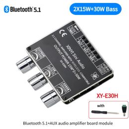 Amplificateur 2x15W Ampli Bluetooth Compatible 2.1 canal Power AUX Audio Amplifier Board Subwoofer pour Home Theatre Music Module Audio