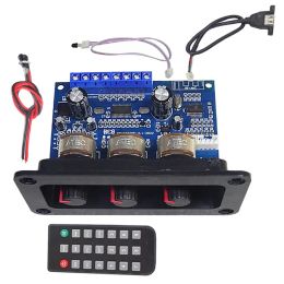 Amplificateur 2x25w + 50w 2.1 canal Bluetooth 5.0 Subwoofer Class D Kit de carte d'amplificateur audio avec DC Femme + câble USB + télécommande