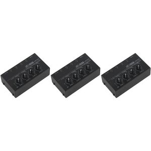 Versterker 3x EU -plug HA400 UltraCompact 4 kanalen Mini Audio Stereo -hoofdtelefoonversterker met Power Adapter Black