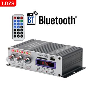 Versterker 502BT HIFI -versterker kanaal 2.0 Stereo Audio Sound Amp Bass Trebl voor Home Theatre Sound System