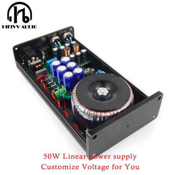 Amplificateur 50W HIFI Ultralow Ultra Noise Alimentation linéaire Alimentation FOSI Audio V3 Amplificateur DC 5V 9V 12V 15V 18V 24V LPS PSU