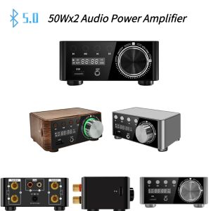 Amplificateur 50wx2 Digital Audio Power Ampl Classe D CS8673E Hifi mini amplificateur Bluetooth Compatible 5.0 Plug et Play Aux TF Home Theater