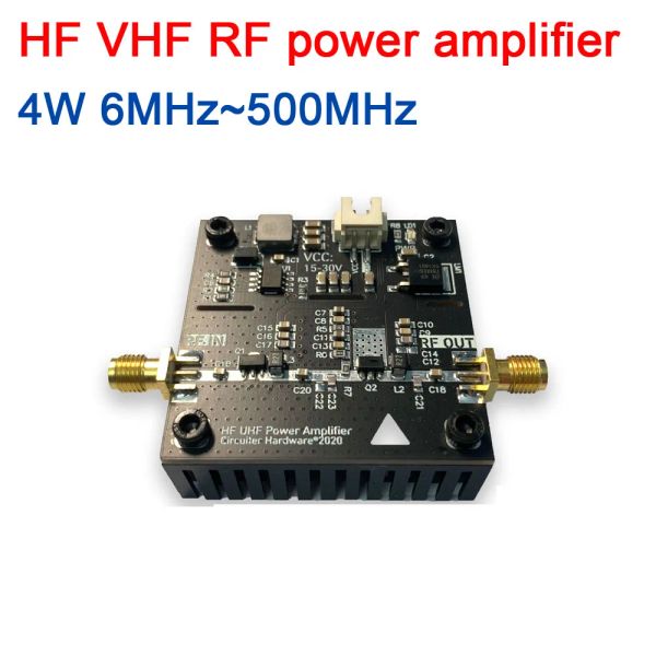 Amplificador 6MHz ~ 500MHz 4W HF VHF UHF RF amplificador de potencia de alta frecuencia para Radio Ham Walkie talkie FM onda corta 433MHZ 315MHZ