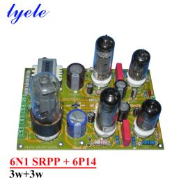 Amplificateur 6N1 SRPP + 6P14 2Channel Singleend Class A Board 3W * 2 Amplificateur de puissance stéréo
