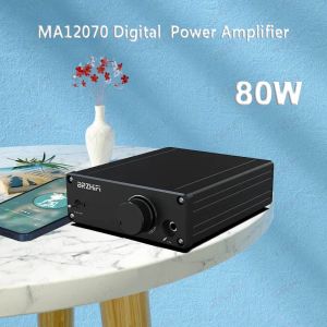 Amplificateur 80W + 80W Infineon MA12070 HIFI Digital Audio Power Amplificateur pour Système de son stéréo Home DC1519V AUX3.5 Black Enceintes Amp