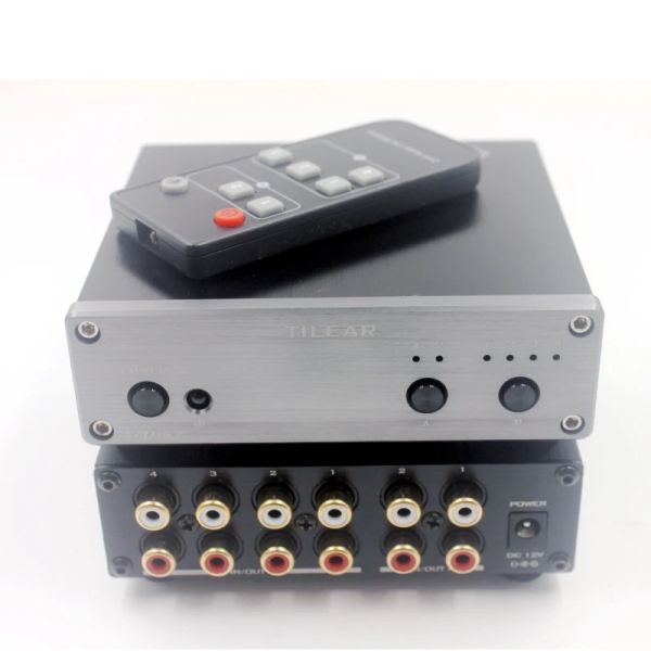 Amplificador A2 HIFI PERSIDO 2 Entrada 4 Salida RCA Audio Distribuidor Señal Selector Volumen de tono del conmutador para la placa del amplificador estéreo