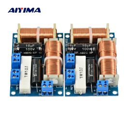 Amplificateur Aiyima 2PCS Président 2 voies Diviseur de fréquence audio Treble Bass 2 Unit Crossover Filtres 80W Bibliothèque HIFI Diviseur de haut-parleur