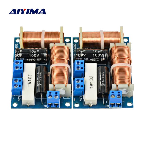 Amplificador aiyima 2pcs altavoz 2 vías divisor de frecuencia de audio bass 2 unitarios filtros crossover filtros 80w divisor de altavoces hifi