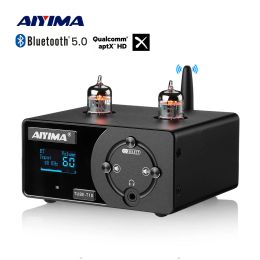 Versterker Aiyima 5654 Tube versterker Bluetooth 5.0 Voorversterker stereo hoofdtelefoonversterker USB DAC Decoder APTX Coaxiale optische input