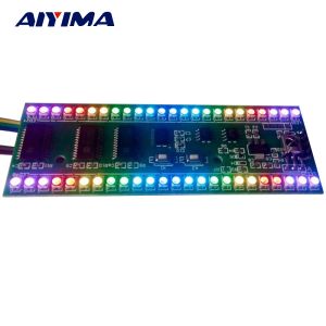 Amplificateur Aiyima 5V RVB LED Indicateur de niveau audio VU METER DUAL CANNAL 24 MP3 PC Téléphone Musique Musique de bricolage DIY MCU Affichage réglable