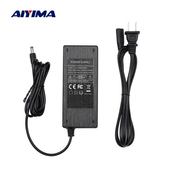 Amplificador Aiyima Amplificador Adaptador de alimentación 48V 5A El enchufe de alimentación del interruptor 5A para TPA3255 TAS5630 AMP SONIDO EU US AU UK AC100240V