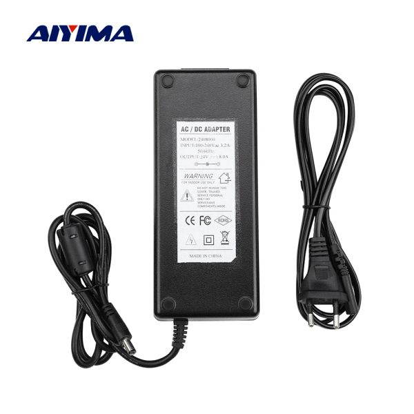 Amplificateur Aiyima Amplificateur Adaptateur d'alimentation 24V Power Alimentation DC24V 4A 8A Pour TPA3116 TDA7498E Amplificateurs sono