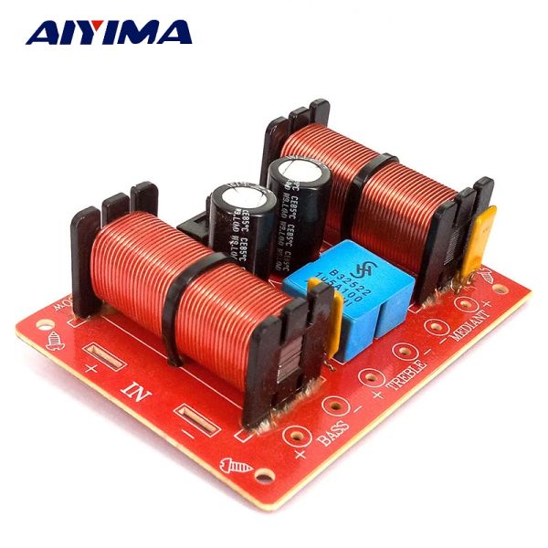 Amplificateur Aiyima Audio 2pcs 100W 3 voies diviseur de fréquence de haut-parleur triple basse du diviseur professionnel diviseur