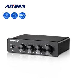 Versterker Aiyima Audio A01 TPA3116D2 Sound Power Stimulator 100W Mini HiFi Klasse D Stereo Amp Bass Alto Treble voor Home Theatre