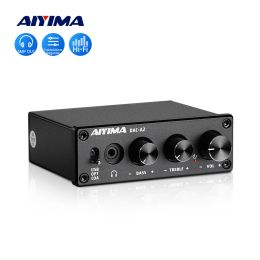 Amplificador Aiyima Audio A2 Mini Stereo USB Gaming DAC Decoder Auriculares Amplificador Amplificador Adaptador para altavoz activo con alimentación de escritorio
